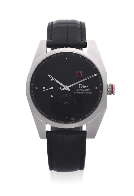 Dior DIOR, REF. 084C11, CHIFFRE ROUGE C03 MOON PHASE, STAINLESS STEEL kol saati
