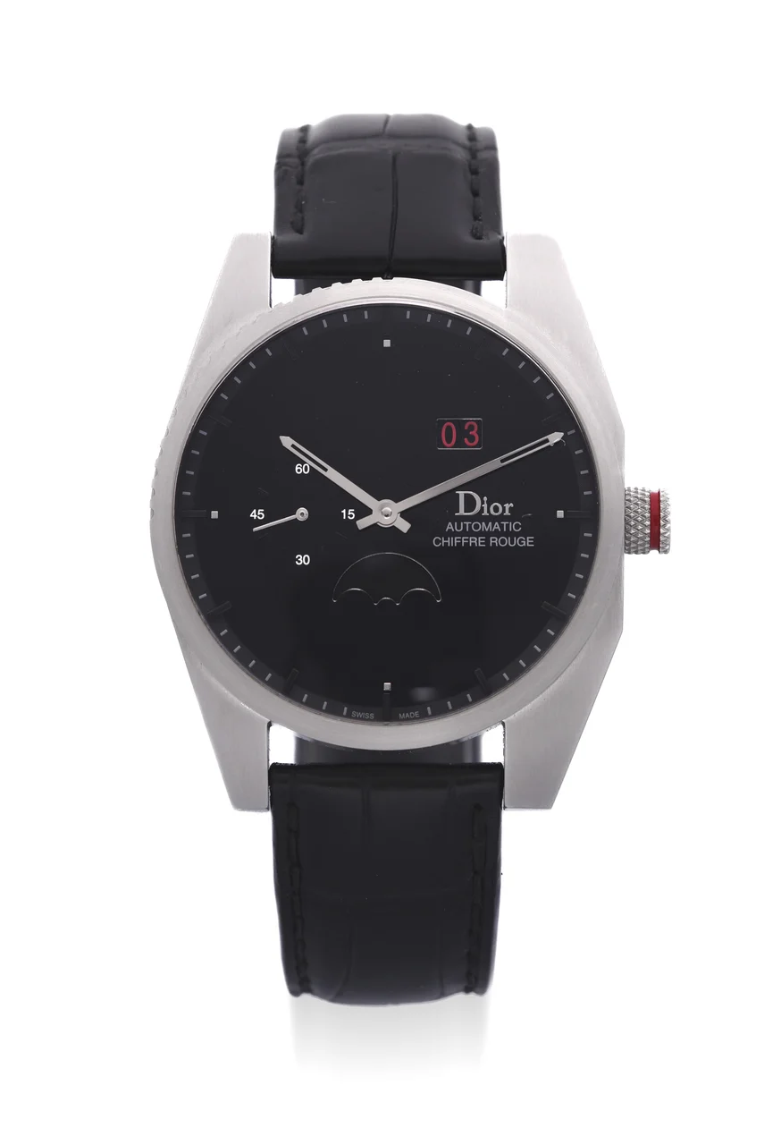 Dior DIOR, REF. 084C11, CHIFFRE ROUGE C03 MOON PHASE, STAINLESS STEEL kol saati