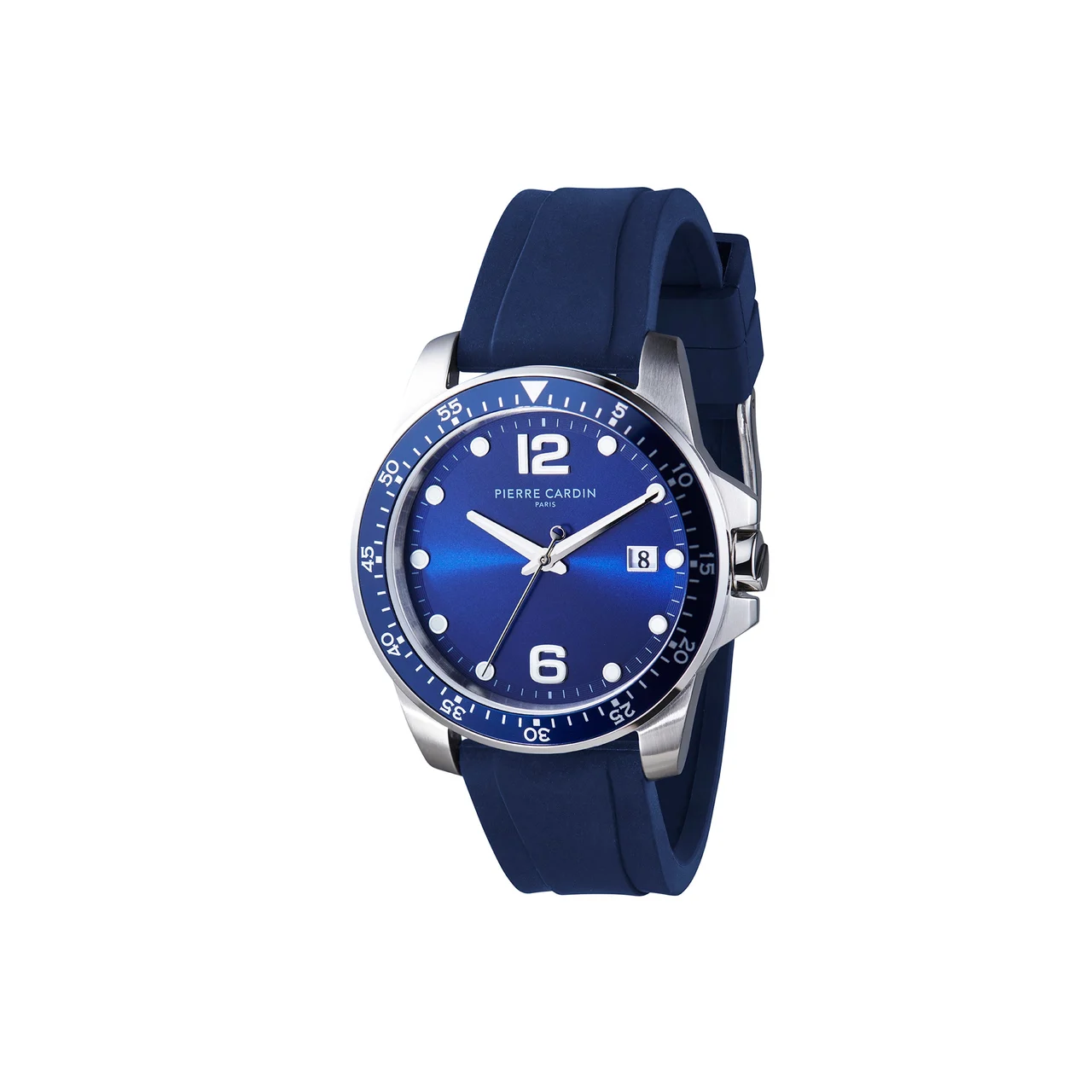 NATION Éclat Stainless Steel Watch with Rubber strap and Blue Dial CNI.0035 40 mm kol saati
