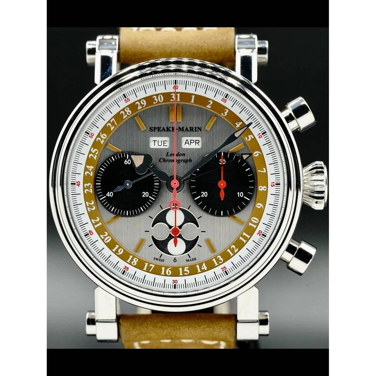 Speake-Marin London Chronograph Triple Date 514208050 210000030840 42 mm kol saati