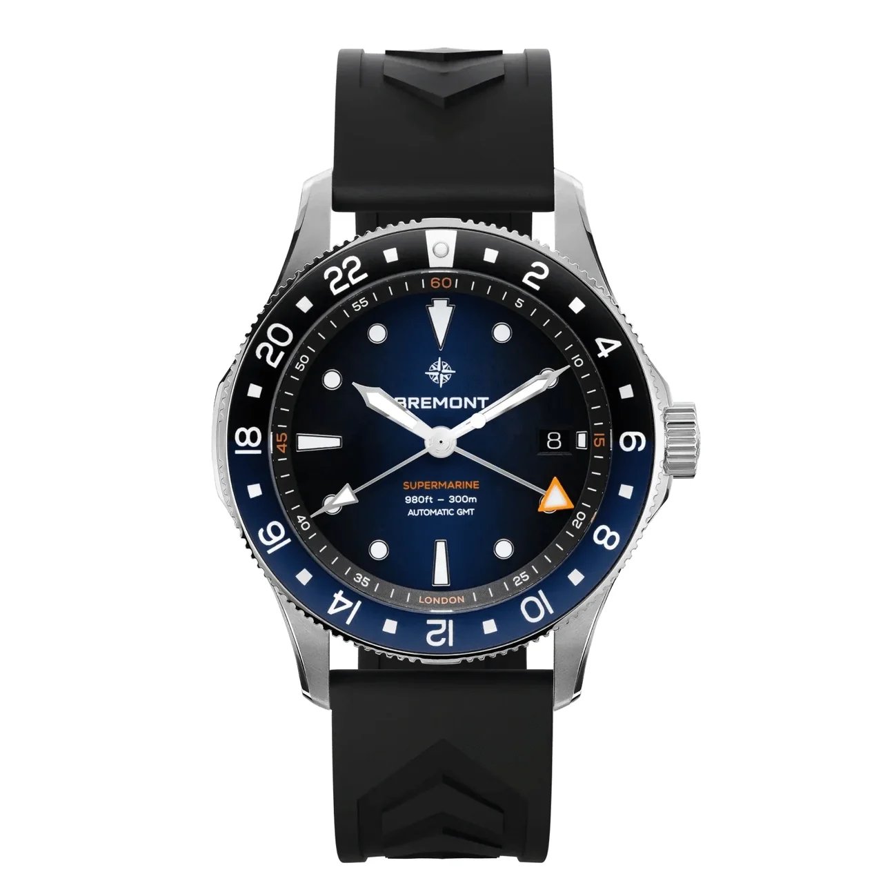 Bremont Supermarine SM40-GMT-SS-BLBK-R-S 40 mm kol saati