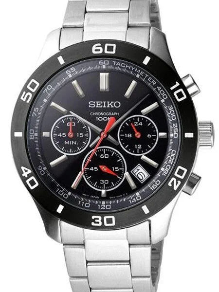 Seiko Quartz Chronograph with 24-hour Sub-Dial on a Steel Bracelet #SSB053p1 41 mm kol saati