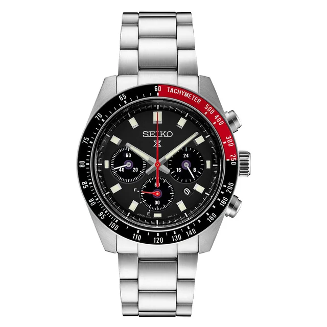 Seiko Prospex 41mm Speedtimer Solar Chronograph with Black Dial #SSC915 kol saati