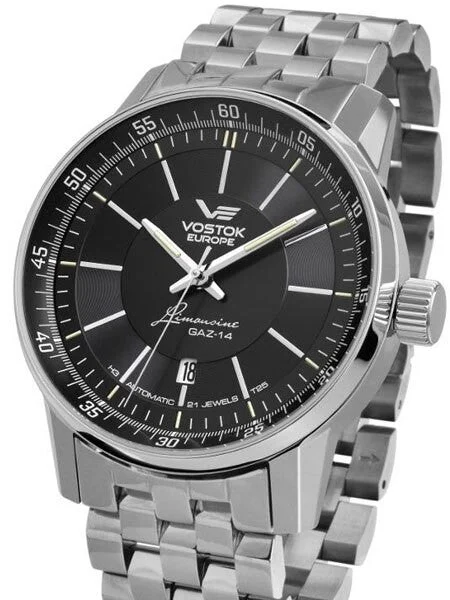 Vostok Europe Vostok-Europe GAZ Limo Black Dial Watch with Trigalight Illumination 5651137