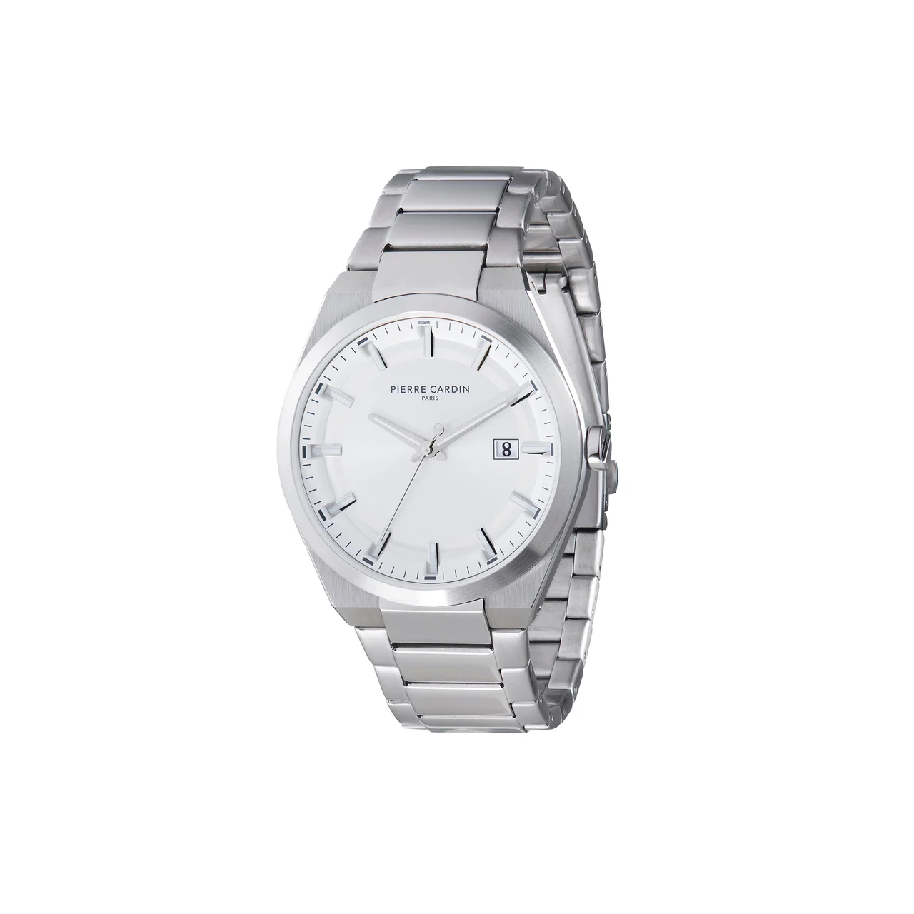 Batignolles Robust Stainless Steel watch with Silver White Dial with a Metal Links Strap CML.0015 42 mm kol saati