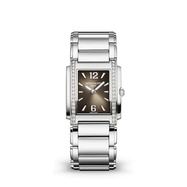 Patek Philippe Gray Dial Steel Brace Patek Philippe 4910-1200A-010 Twenty~4 Gray Dial Stee