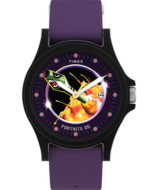 Timex Fortnite Acadia 40mm Fabric Strap Watch TW2Y46300 kol saati
