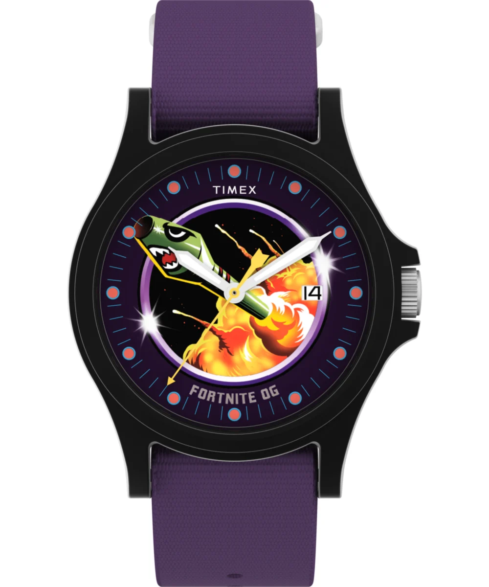 Timex Fortnite Acadia 40mm Fabric Strap Watch TW2Y46300 40 mm kol saati