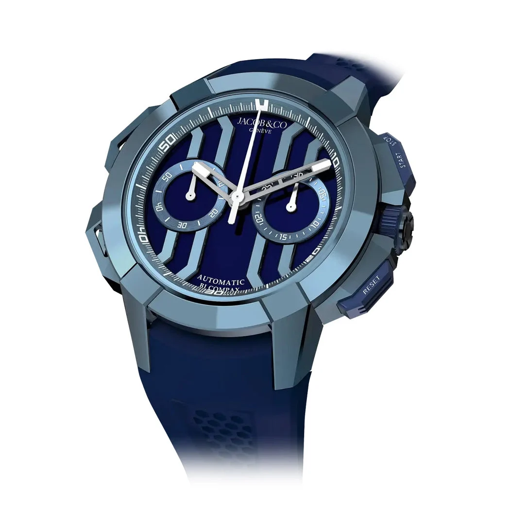 Jacob & Co. Jacob & Co. Epic X Chronograph Blue Titanium EC400.22.AF.AA.A 44 mm kol saati