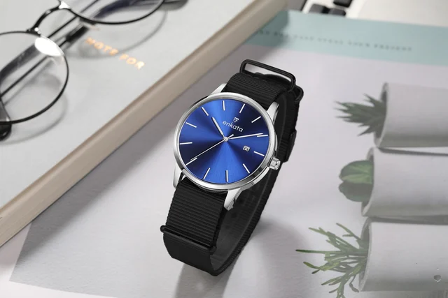 Enkatawatches Neptune Black Canvas kol saati