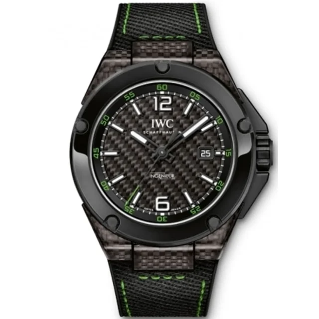 IWC Ingenieur IWC Ingenieur IW322404 Carbon 46mm Black Rubber Watch kol saati