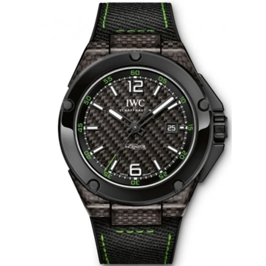 IWC Ingenieur IWC Ingenieur IW322404 Carbon 46mm Black Rubber Watch 46 mm kol saati