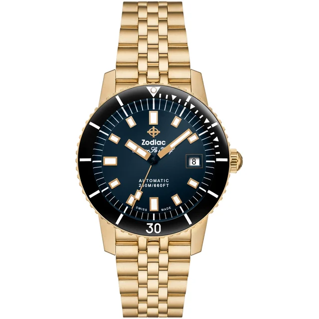 Zodiac Super Sea Wolf Compression Diver Blue Dial 40mm ZO9308 kol saati