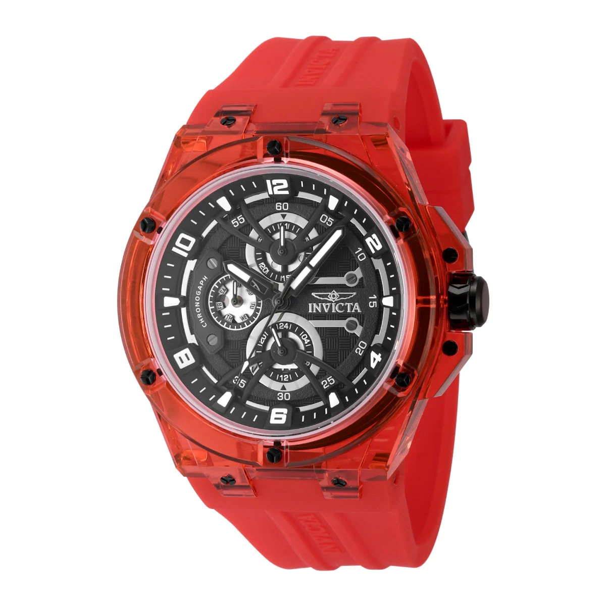 Invicta Racing Saphirex Watch - 46mm. Red (48810) 46 mm kol saati
