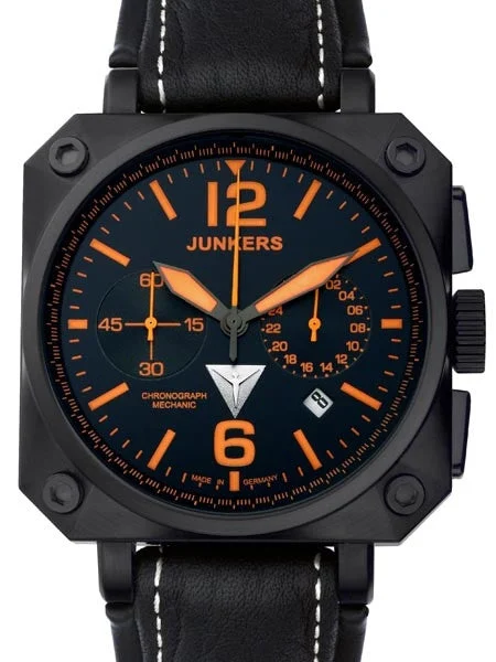 Junkers Horizon Airplane Mechanical Chronograph Watch #6702-5 kol saati