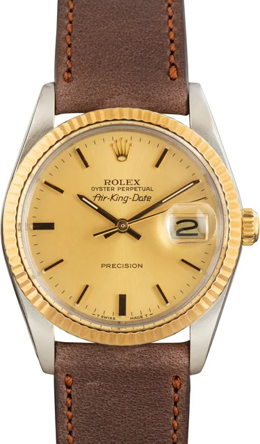 Rolex ROLEX, REF. 5701, AIR-KING-DATE, 18K YELLOW GOLD AND STEEL kol saati