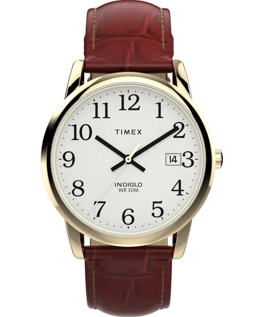Timex Easy Reader® 35mm Leather Strap Watch TW2W95500 kol saati