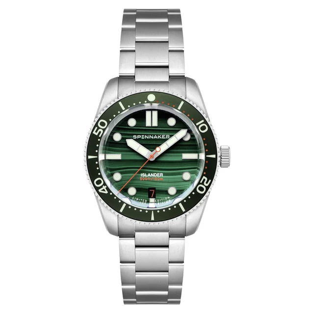 Spinnaker Islander 39mm Croft with Green Malachite Dial #SP-5149-LIW33 kol saati