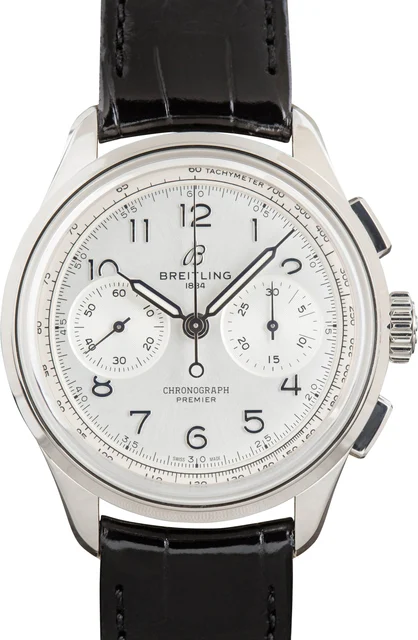 Breitling Premier B09 Chronograph 40 Silver Dial AB0930 kol saati