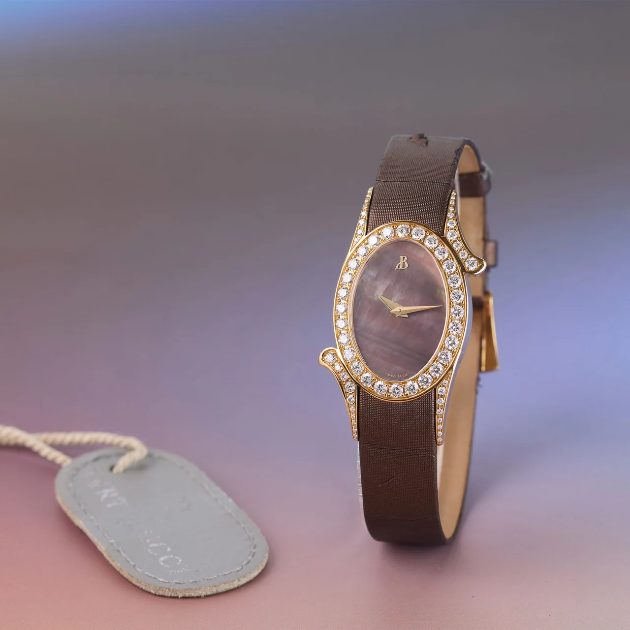 Bertolucci BERTOLUCCI, REF. REF. HJ103.68.606, DIAMOND & MOP , NOS, 18K YELLOW GOLD kol saati