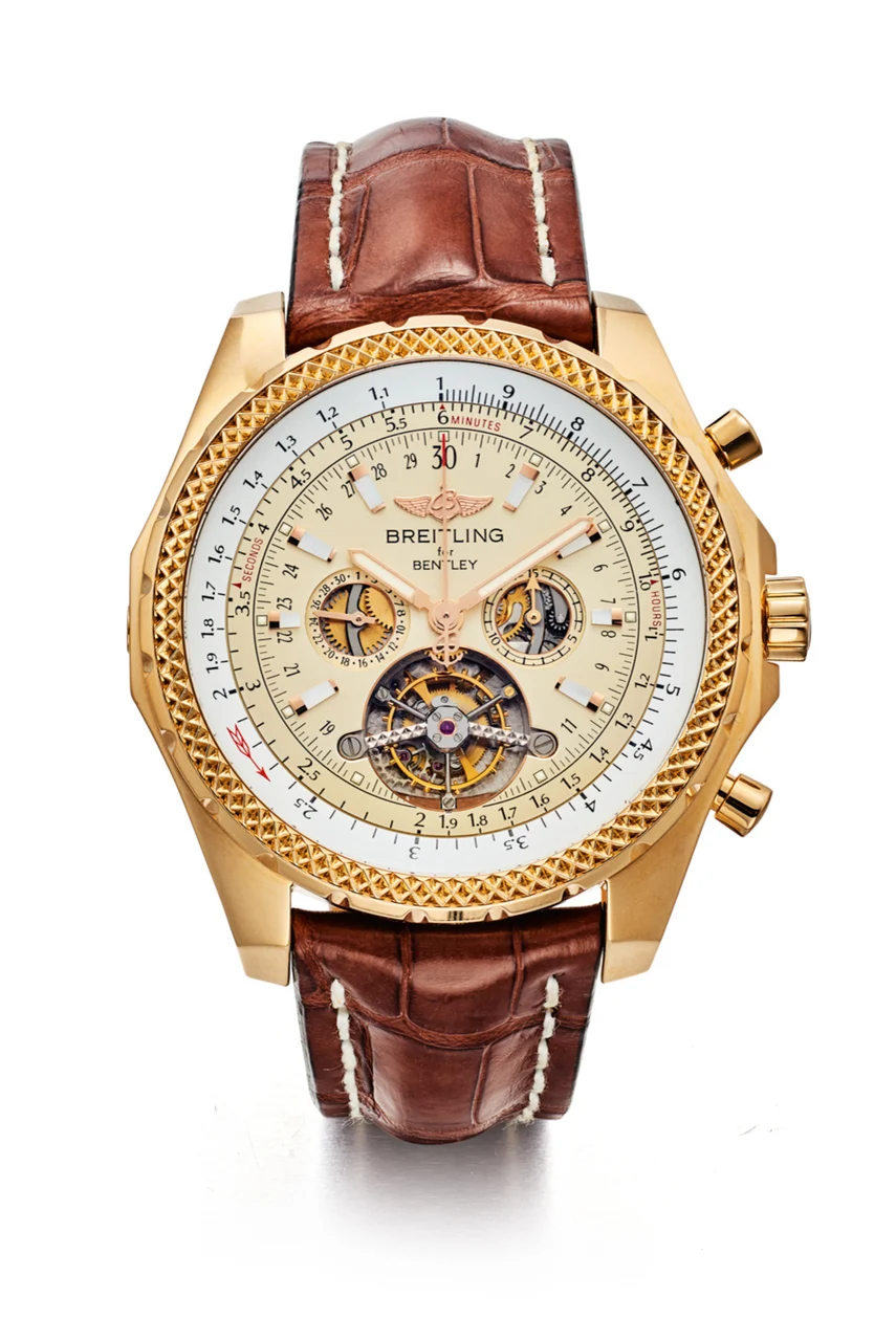 Breitling BREITLING REF H18841,BREITLING FOR BENTLEY, MULLINER TOURBILLON YELLOW GOLD kol saati