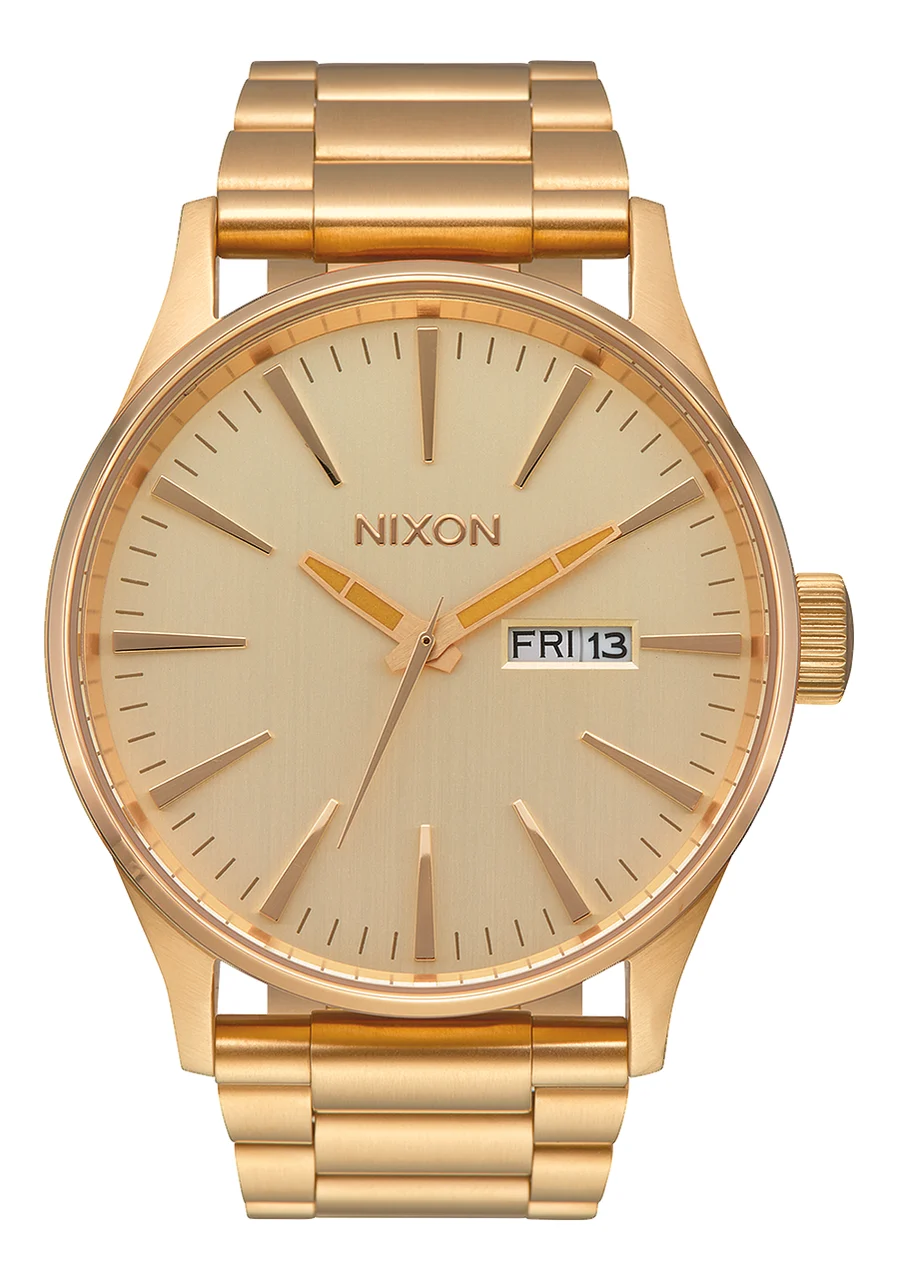 Nixon US Sentry Stainless Steel - All Gold A356-502-00 42 mm kol saati