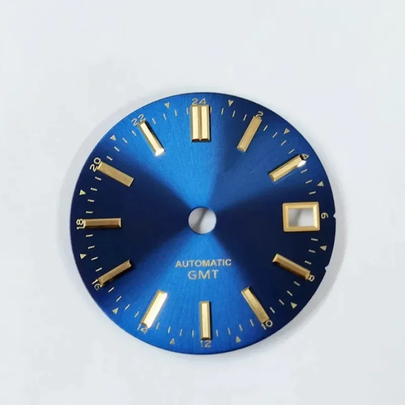 Tandorio Premium Watch Dial Sunburst Dial 28.5mm No Lume Gold IndexNH35 NH34 GMT Movement Custom Logo Text Modification Watch 1005007788629510-blue gold index-no logo 28.5 mm kol saati