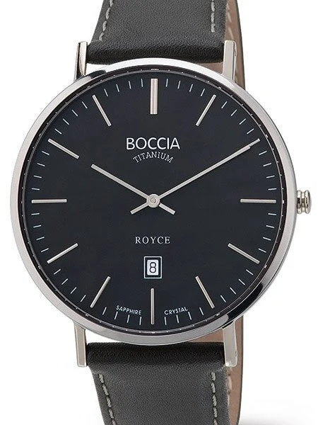 Boccia Thin Quartz Watch with 42mm Titanium Case and a Sapphire Crystal #3589-02 kol saati