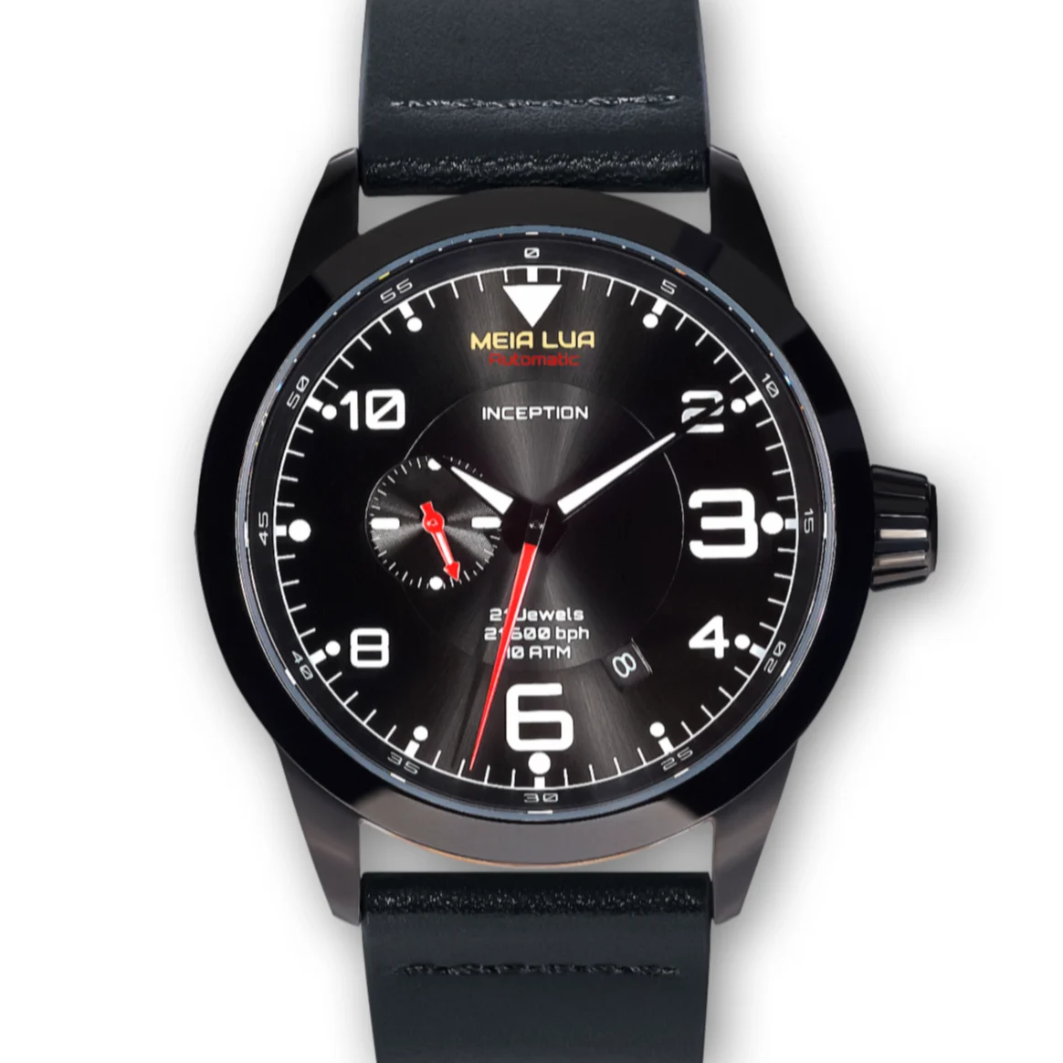 MEIA LUA Watches Deepmoon-blk-blk 42 mm kol saati