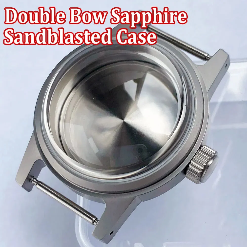 Tandorio Watch Case Domed Sapphire Crystal for NH35 NH36 NH38 NH70 NH72 ETA2824 PT5000 SW200 Sandblast 20BAR Waterproof 36mm 14:173#for NH35 NH36 NH38 36 mm kol saati