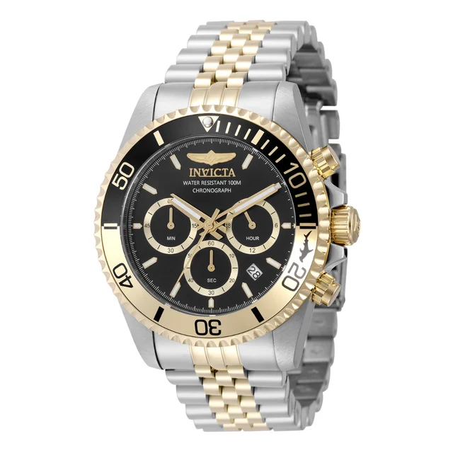 Invicta Open Box Pro Diver Titan Watch - 43mm, Gold, Steel (AIC-49837) kol saati