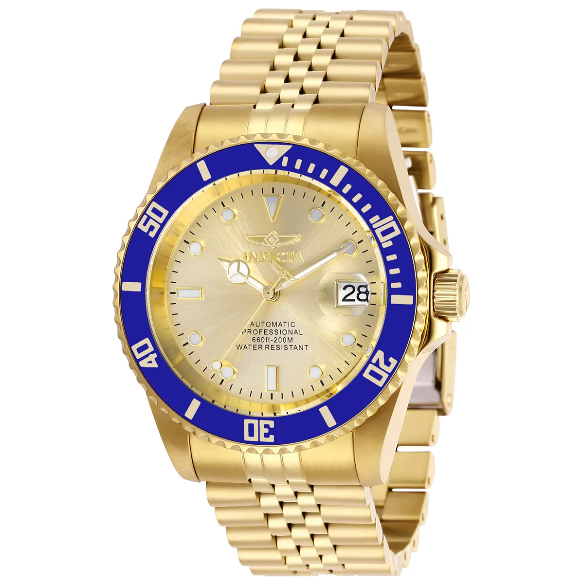 Invicta Pro Diver Navigator Automatic Watch - 42mm. Gold (29185) 42 mm kol saati