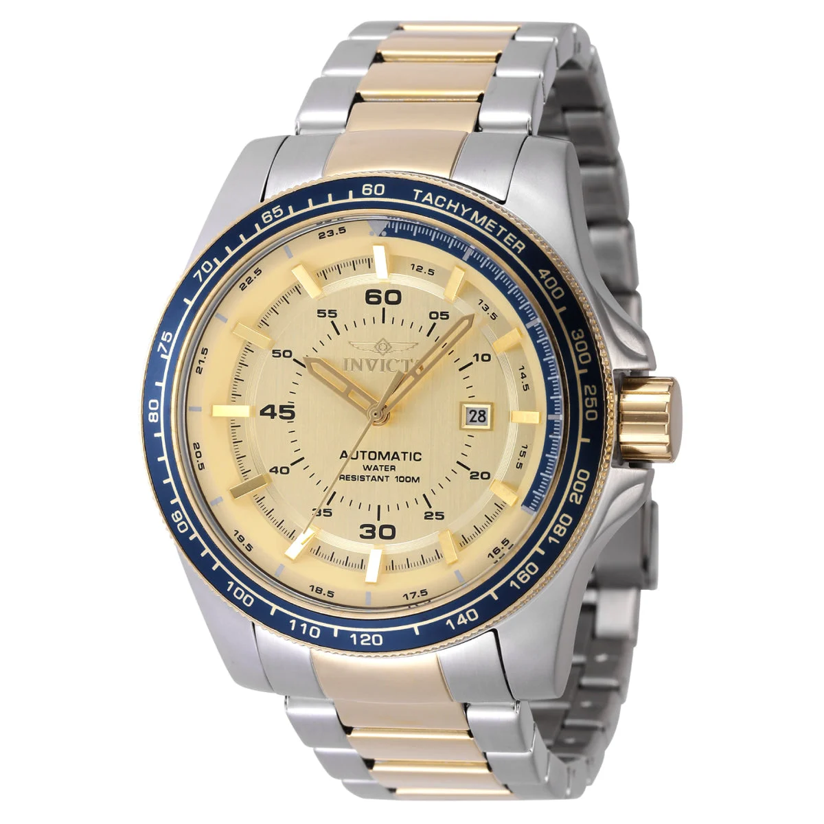 Invicta Speedway High Bank Automatic Watch - 50mm. Gold, Steel (48080) 50 mm kol saati