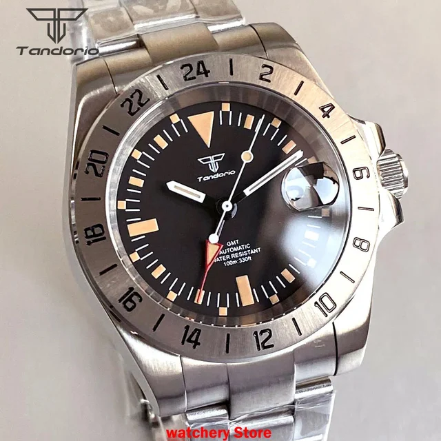 Tandorio GMT Watch Fixed Bezel 40mm TD229F 10ATM NH34A Movement Sapphire 1005008383864309-