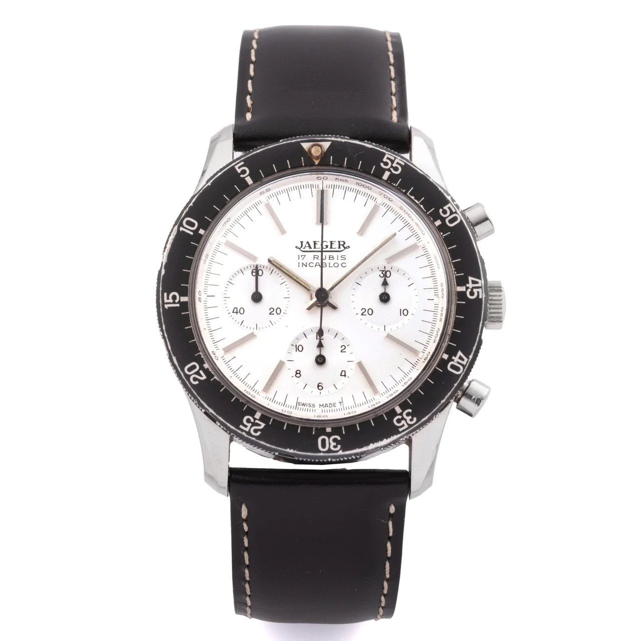 Jaeger JAEGER, REF. E13001, 4 ATM, PANDA CHRONOGRAPH kol saati