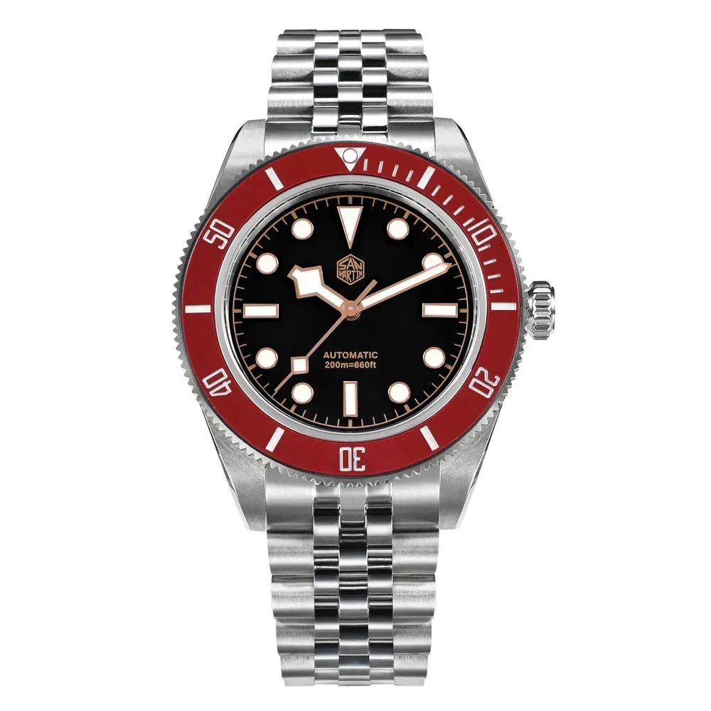 San Martin 87506641-black-matte-dial 40 mm kol saati
