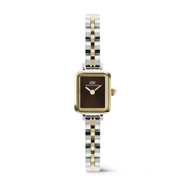 DANIEL WELLINGTON Quadro Mini Arch 3-Link Amber Two Tone DW00101016 kol saati