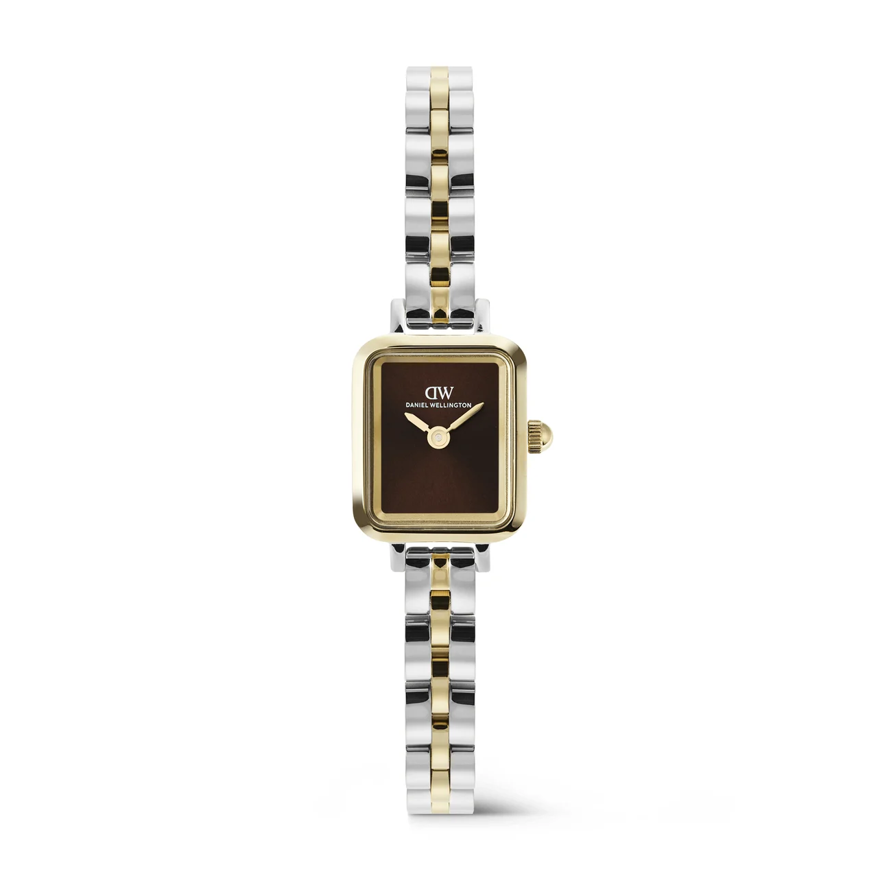 DANIEL WELLINGTON Quadro Mini Arch 3-Link Amber Two Tone DW00101016 kol saati