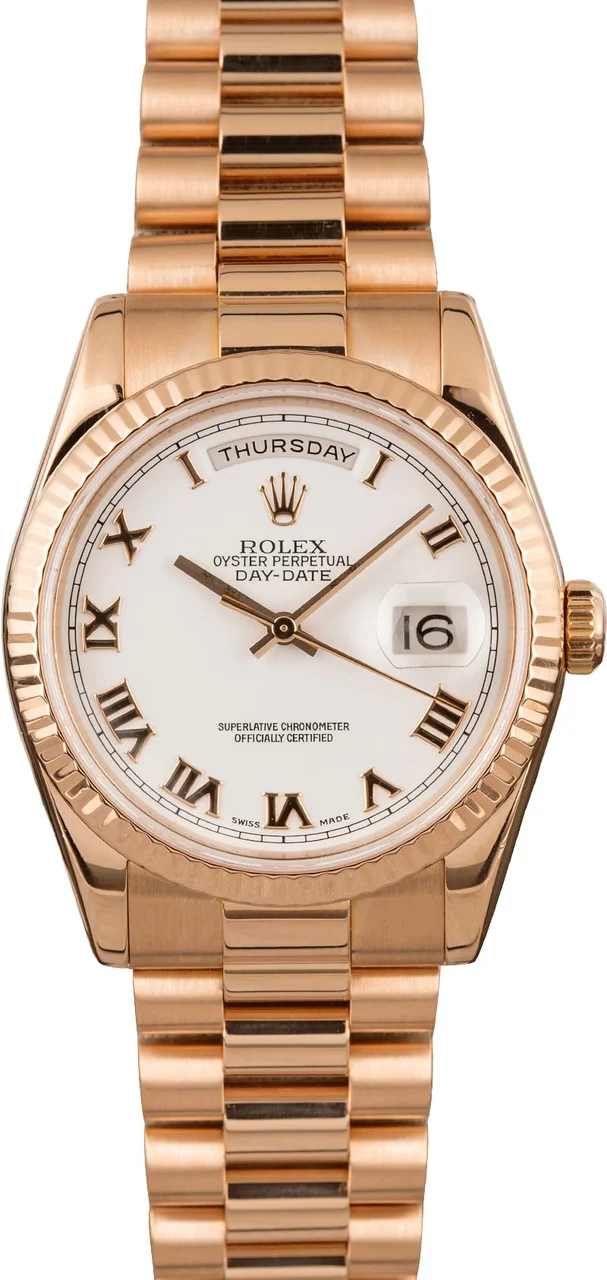 Rolex President 118235 Everose Gold T 118235WRP 36 mm kol saati