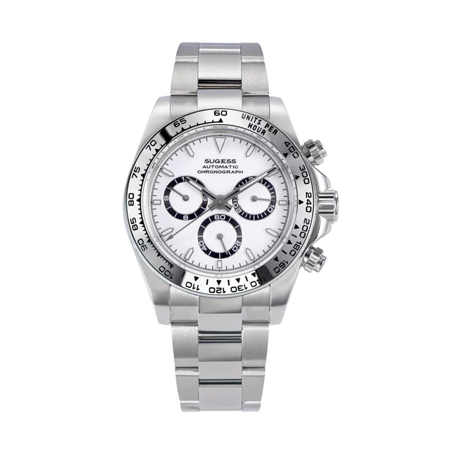 Sugess Automatic Chronograph S418-2.001 White Dial Stainless Steel kol saati