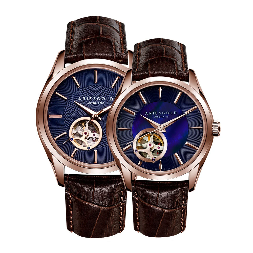 Aries Gold Aries Gold G 9022 RG-BU & L 9023 RG-BU 42 mm kol saati