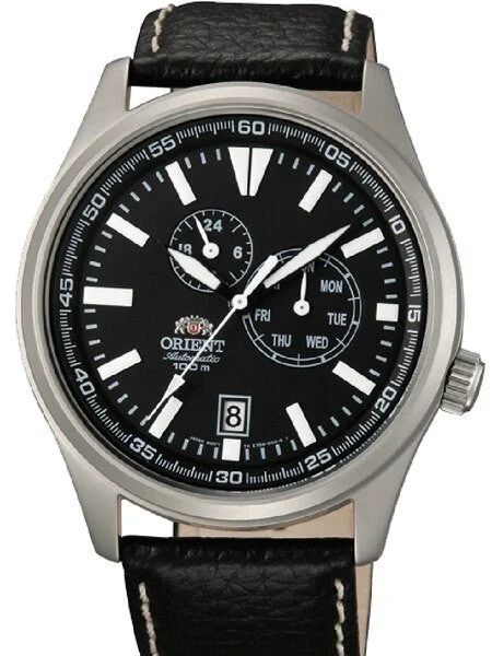 Orient Scratch and Dent - 21-Jewel Automatic Field Watch with 24-Hour Sub-Dial #ET0N002B SND877 42 mm kol saati