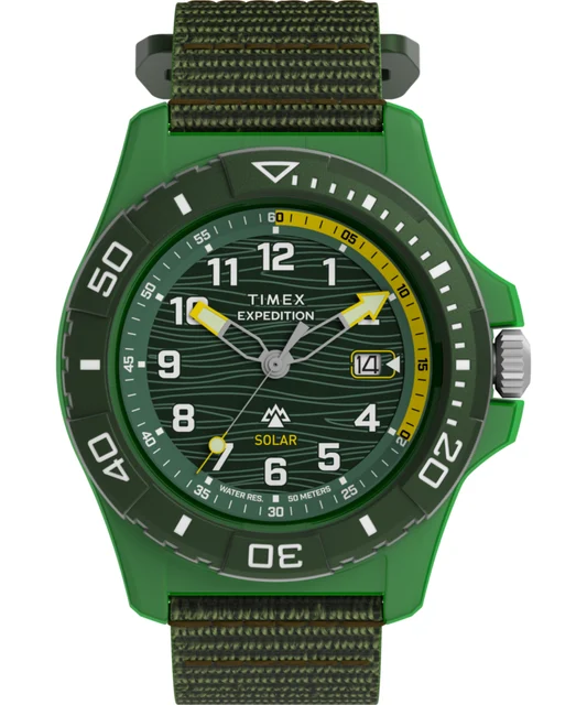 Timex Expedition® Freedive Solar 46mm #tide Fabric Strap Watch TW2Y61400 kol saati