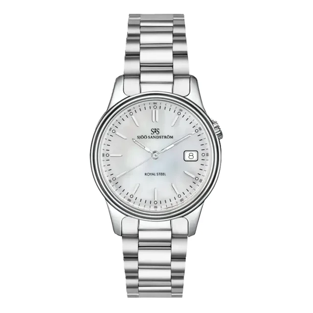Sjöö Sandström Royal Steel Classic SS-2232-1-MOP-White kol saati