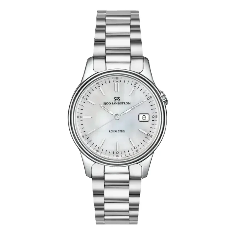 Sjöö Sandström Royal Steel Classic SS-2232-1-MOP-White 32 mm kol saati