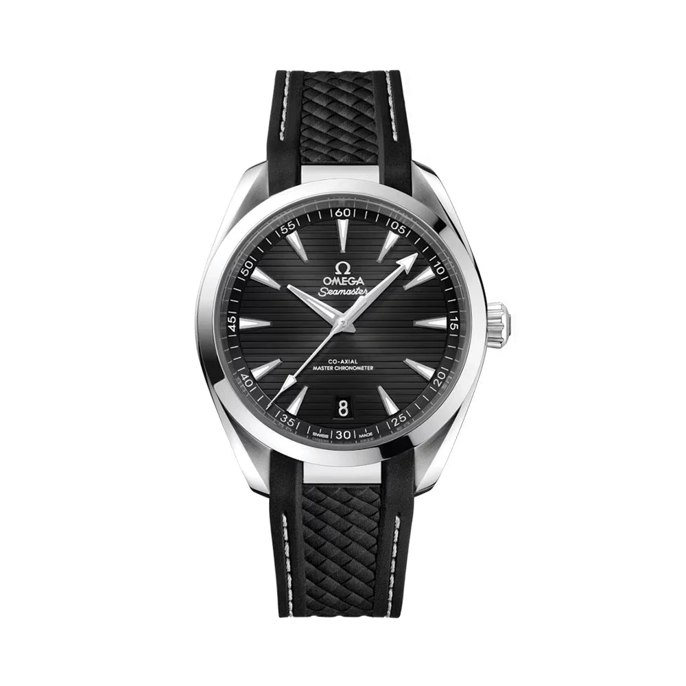OMEGA Seamaster Aqua Terra 150M 41mm - Black on Rubber Strap O22012412101001 41 mm kol saati