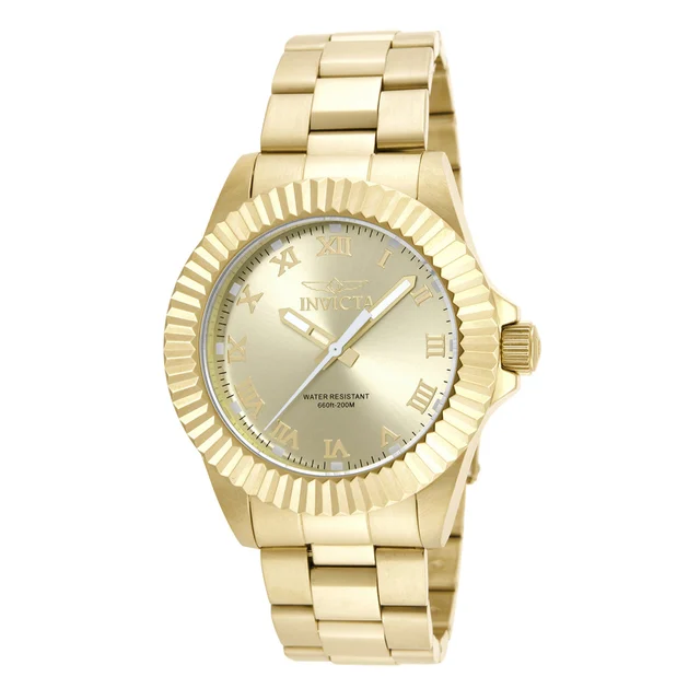 Invicta Pro Diver Pleatix Watch - 44mm, Gold (16739) kol saati