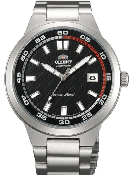 Orient Brazen Automatic Watch with Patterned Black Dial #ER1W001B 42 mm kol saati