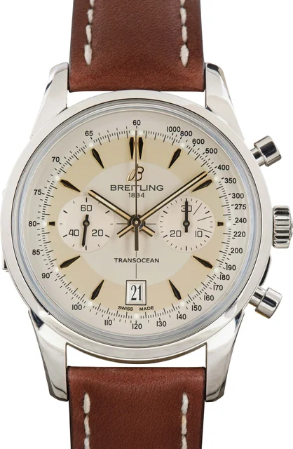 Breitling Transocean Chronograph Leather Strap AB015412/G784 kol saati