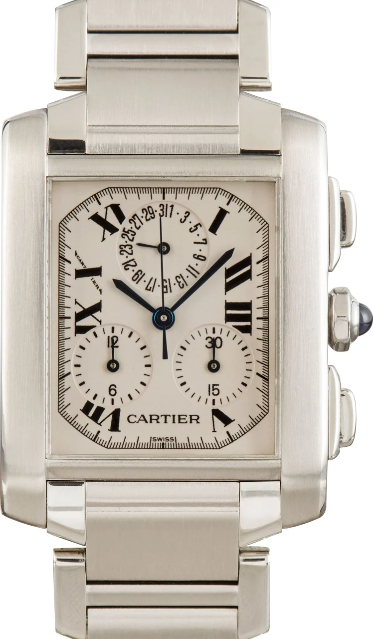 Cartier Tank Francaise Chronoflex Stainless Steel W51001Q3 28 mm kol saati